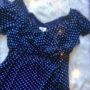 Olivia Matthews Retro Polka Dot Ruffle Dress
